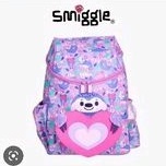Smiggle backpack tas ransel anak rainbow unicorn with hoodie