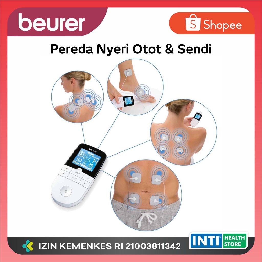 BEURER | 3in1 Digital TENS EMS MASSAGE EM49 | Terapi Otot Syaraf Pijat | Stimulator