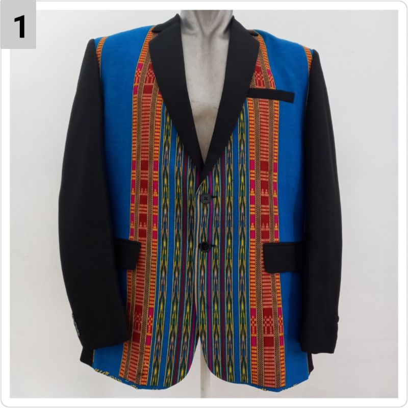 Jas ulos tenun / Jas formal tenun ulos / Jas ulos Sumatera / Jas motif ulos tenun