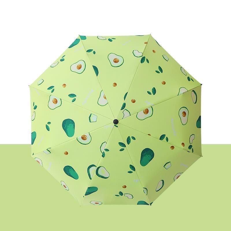 {DS} Payung Lipat Motif Buah Semangka Lemon Alpukat Jeruk BuahPeach Anti Sinar UV Protection