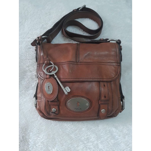 tas fossil maddox flap chesnut preloved