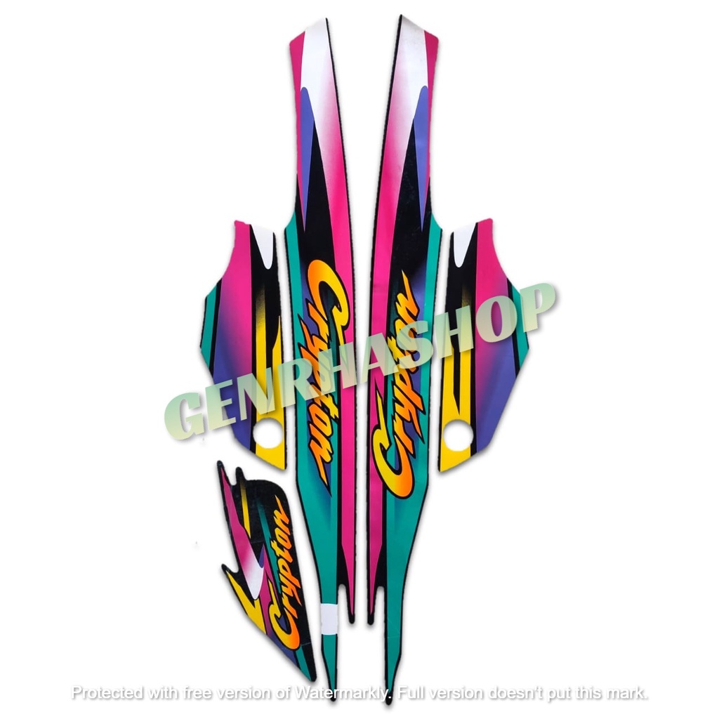 striping motor yamaha crypton 2000 hijau