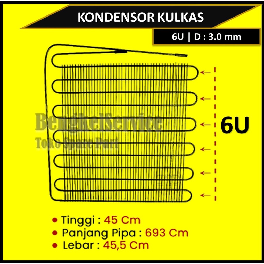 KONDENSOR CONDENSOR KULKAS 6U BEND