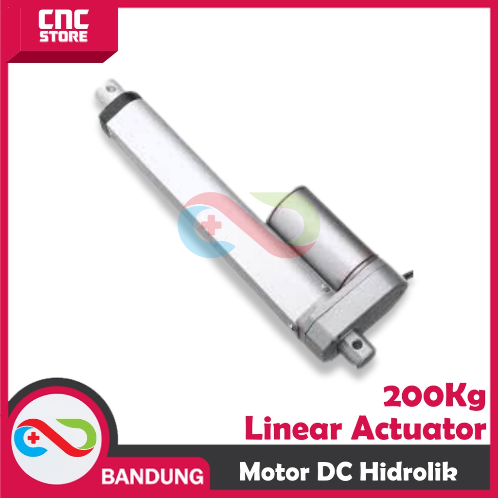 LINEAR ACTUATOR MOTOR DC 12V HIDROLIK HYDRAULIC 100MM 2000N 200KG 10CM