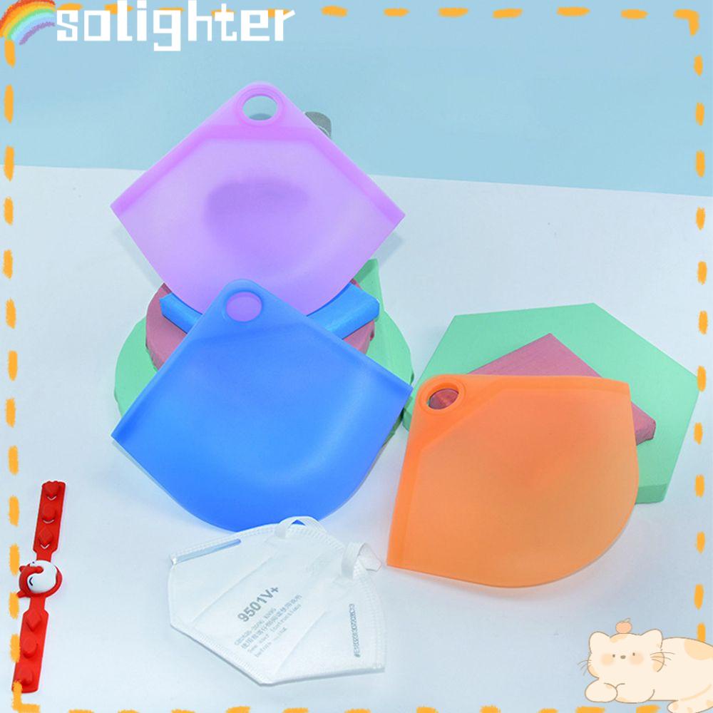 Solighter protectionStorage Box Portable Plastik Organizer Disposable protectionCase Pelindung Wajah Wajahwadah Tahan Debu