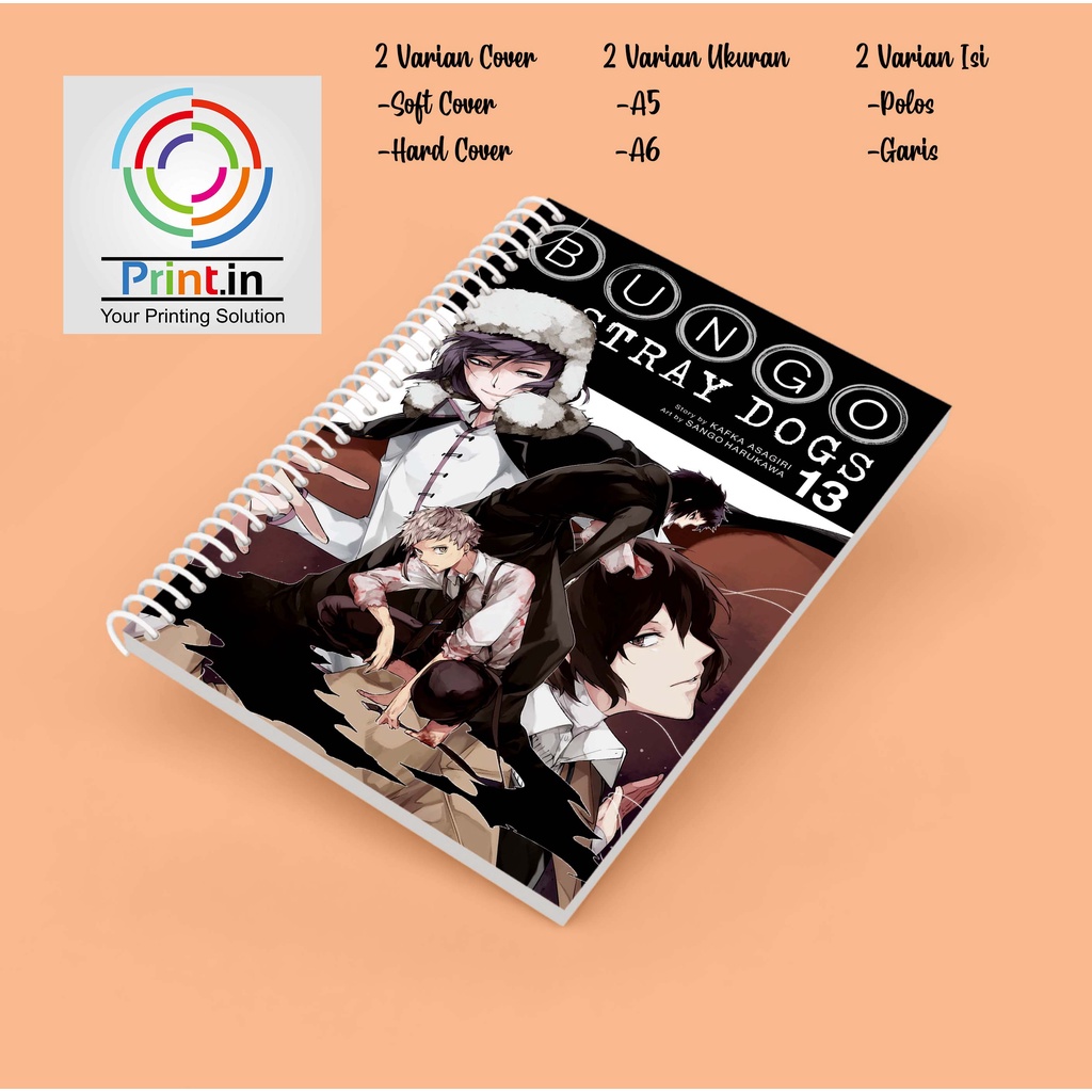 

Notebook Spiral Anime Bungo Stray Dog Hardcover dan Softcover