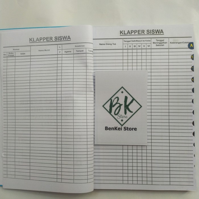 BUKU KLAPPER SISWA K13 PAUD TK SD SMP SMA