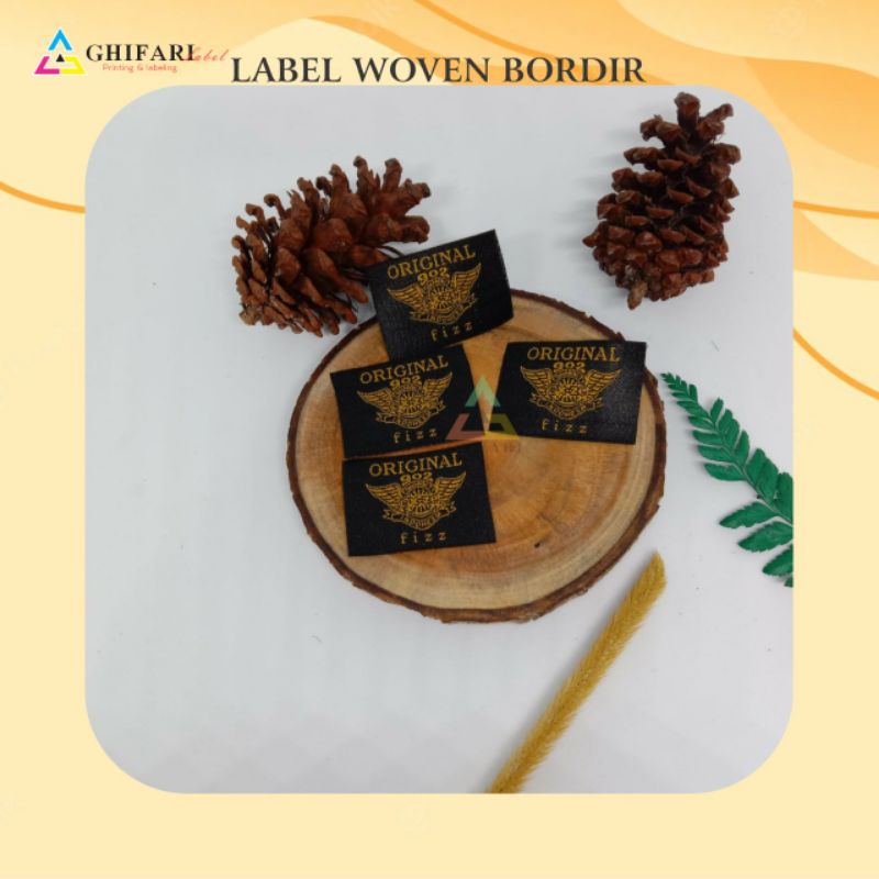 

2,5×5 cm label woven bordir /woven damask/ label hijab / label merk / label baju anak