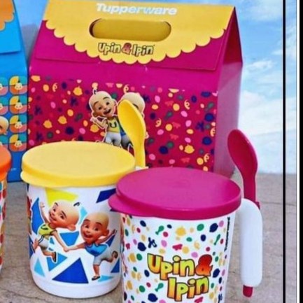 Peralatan Minum Tupperware Upin Ipin Mug With Spoon