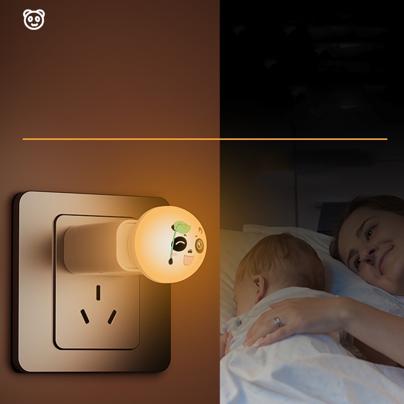 Banyak Gaya Lucu Bentuk Panda Mini USB Plug Light/Pencahayaan Lembut Pelindung Mata Kartun Lampu Malam/Kamar Anak Lampu Tidur Bulat Hias