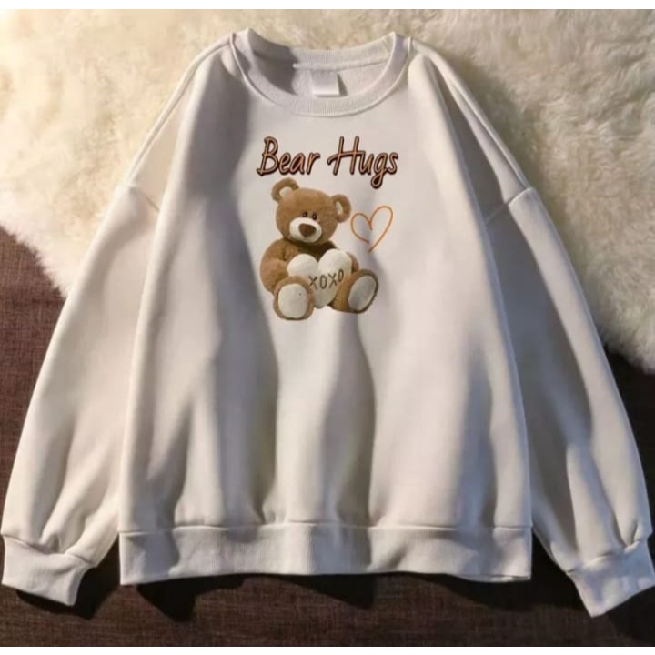 BEAR HUGS SWEATER OVERSIZE CREWNECK OBLONG WANITA