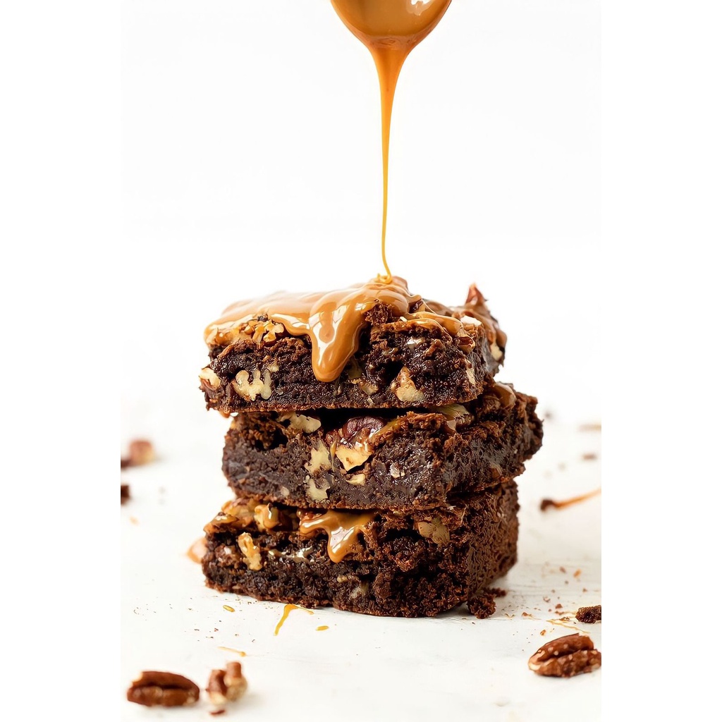 

Na papa Fudgy Brownies Caramel Peanut