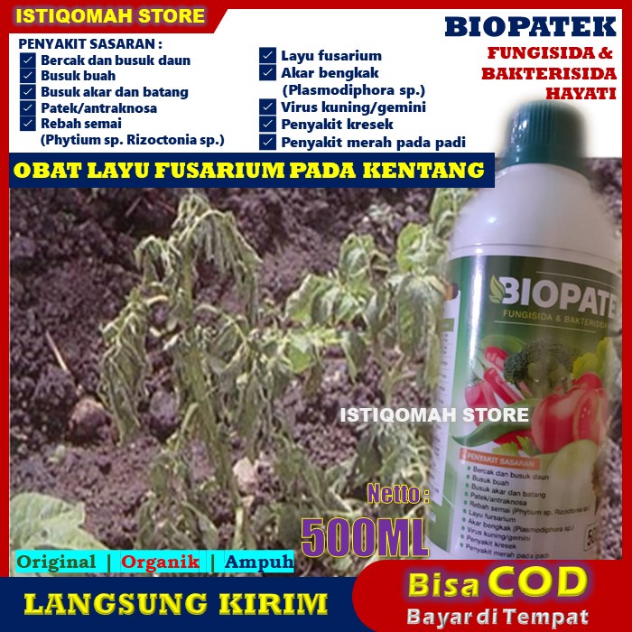 BIOPATEK 500ML Fungisida &amp; Bakterisida Hayati Mengatasi Penyakit Kresek, Penyakit Merah pada Padi, Virus Kuning/Gemini yang Bagus Manjur Murah Terlaris Paling Ampuh