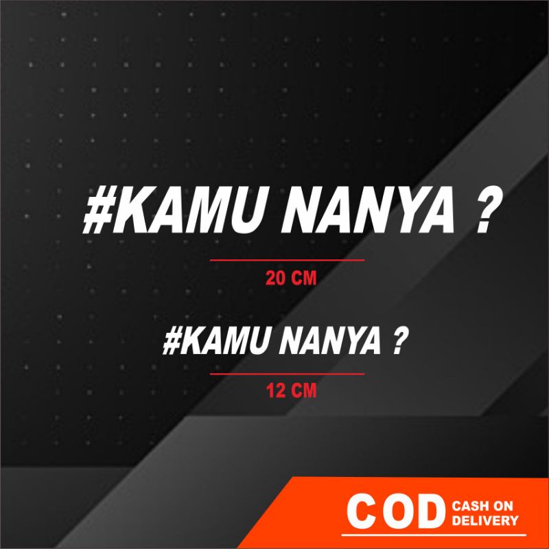 Jual STIKER KAMU NANYA ? STIKER VIRAL | Shopee Indonesia