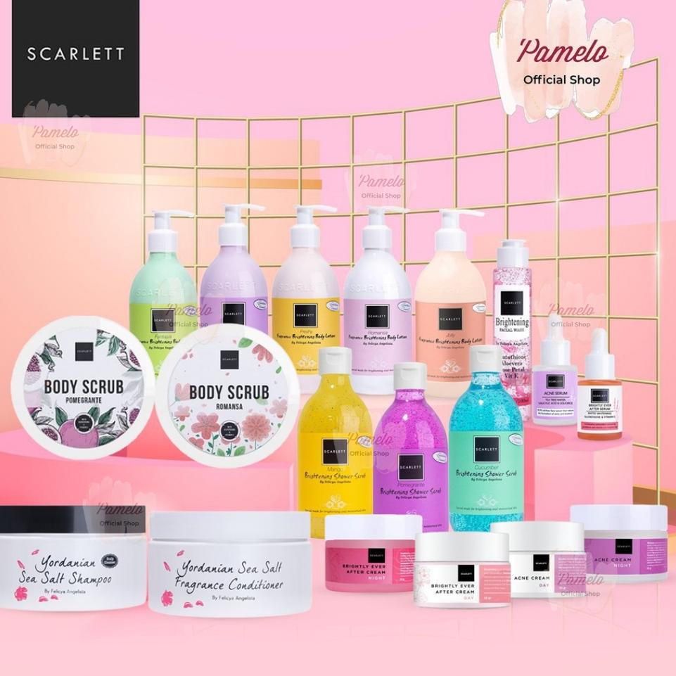 [PRODUK DM9QL] ❤️ Pamelo ❤️ SCARLETT WHITENING Series Paket Lengkap Scarlet By Felicya Angelista JOL