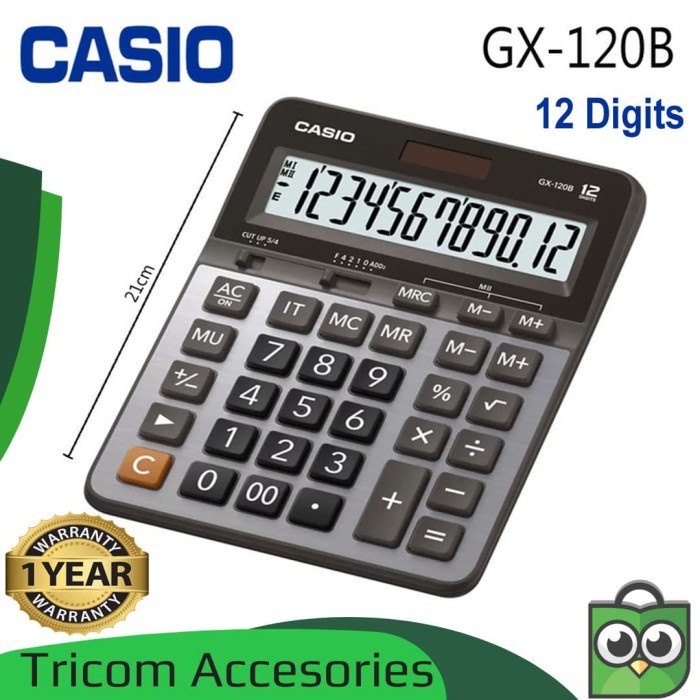 

Casio GX-120B Kalkulator 12 Digits