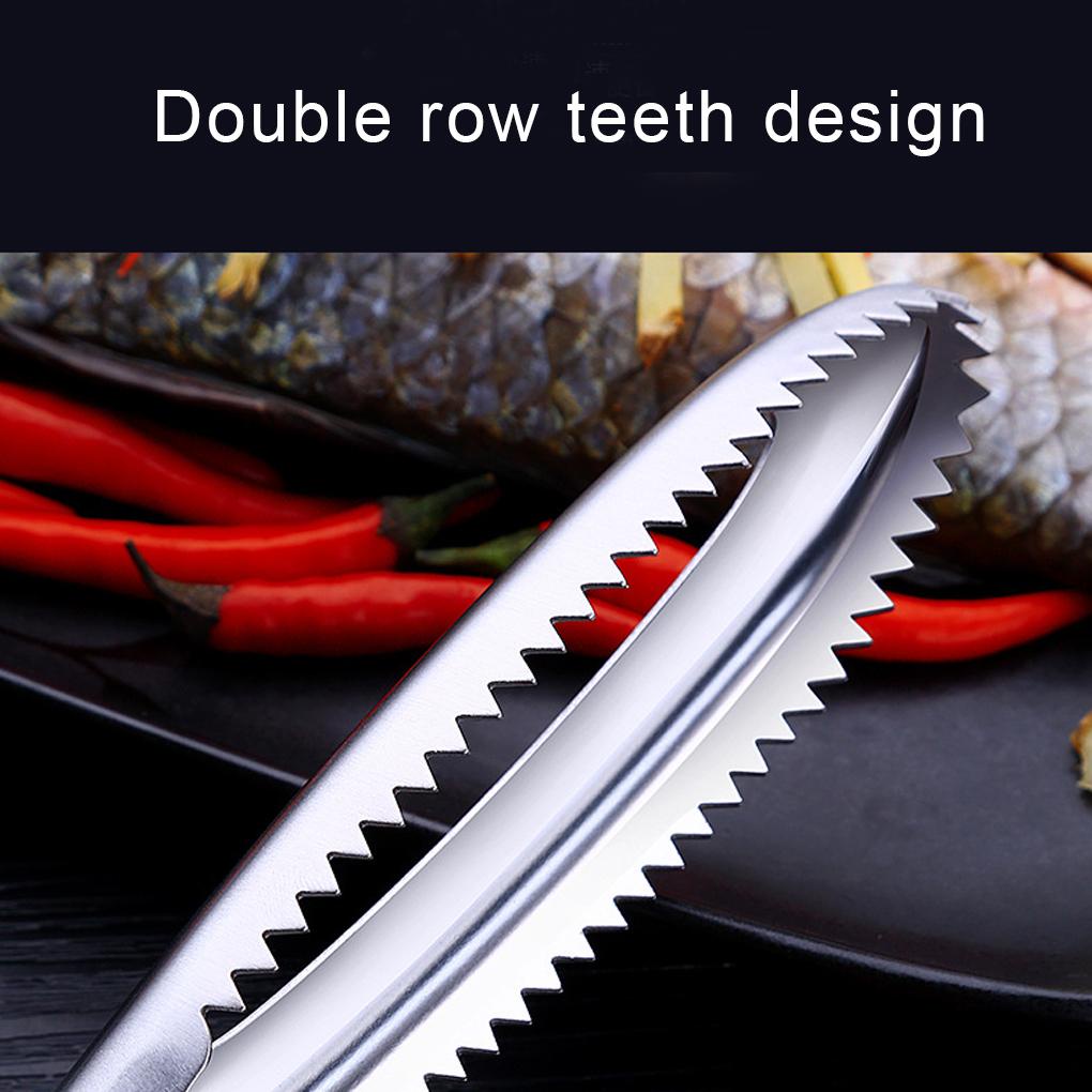 Stainless Fish Scaler Scale Remover Scraper Portable Seafood Penghilang Sisik Ikan Alat Dapur