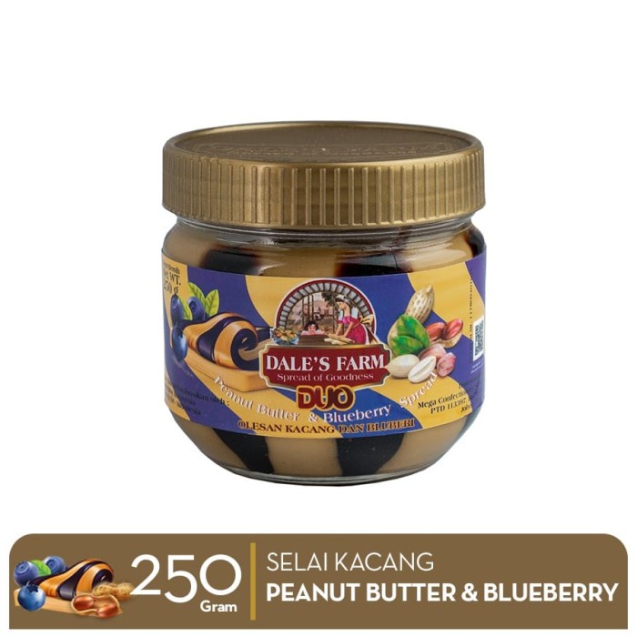 

NEW Dale's Dales Farm Duo Peanut Butter & Blueberry/Chocolate 250g - Blueberry Nuts