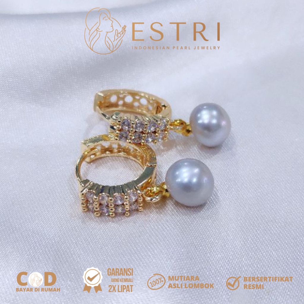 ESTRI GIWANG ALODIE PERHIASAN WANITA MUTIARA LOMBOK ASLI PREMIUM BERGARANSI DAN BERSERTIFIKAT
