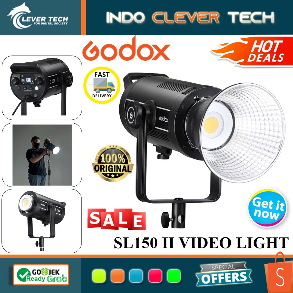 Godox LED SL150II Video Light Bowens Mount SL150 II Lampu Studio SL 150 ii