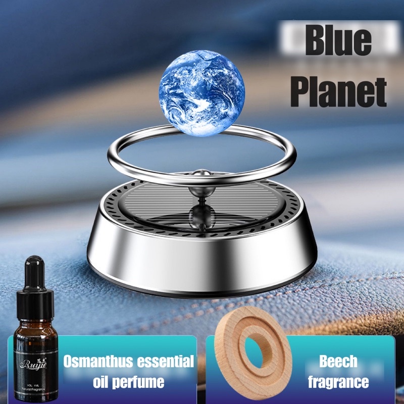Ring planet bumi putar pewangi mobil car perfume solar panel