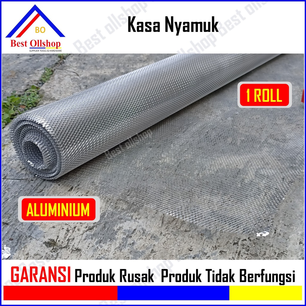 Kawat Nyamuk Jaring Aluminium 1 Roll / Kasa Nyamuk / Jaring Kawat Parabola Anti Karat Murah / Kasa Kawat Nyamuk Penghalang Nyamuk Jaring Aluminium Ventilasi Lubang Angin