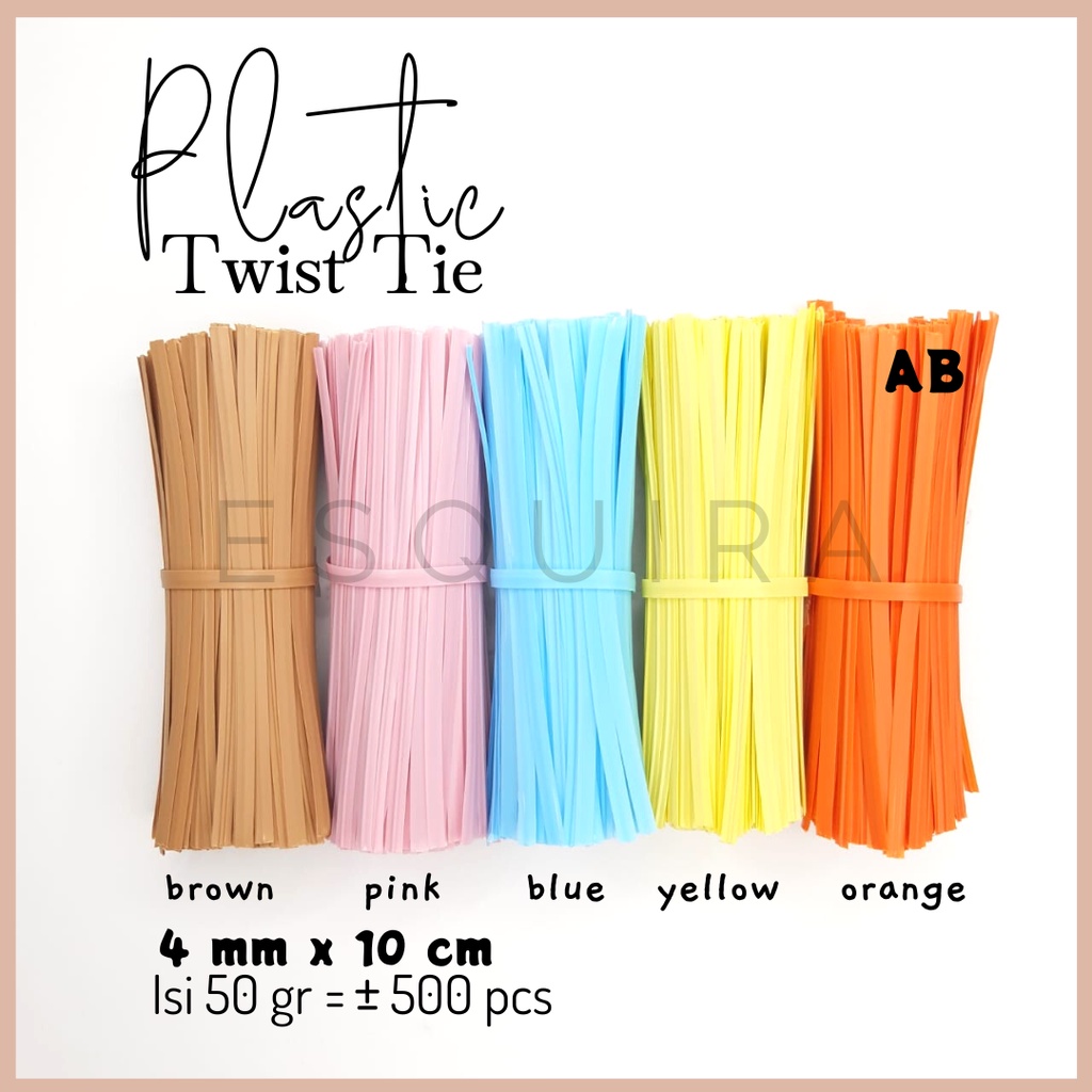 Plastic Twist Ties /  Kawat Pengikat Kemasan / 4MM 10 CM / ± 500 PCS