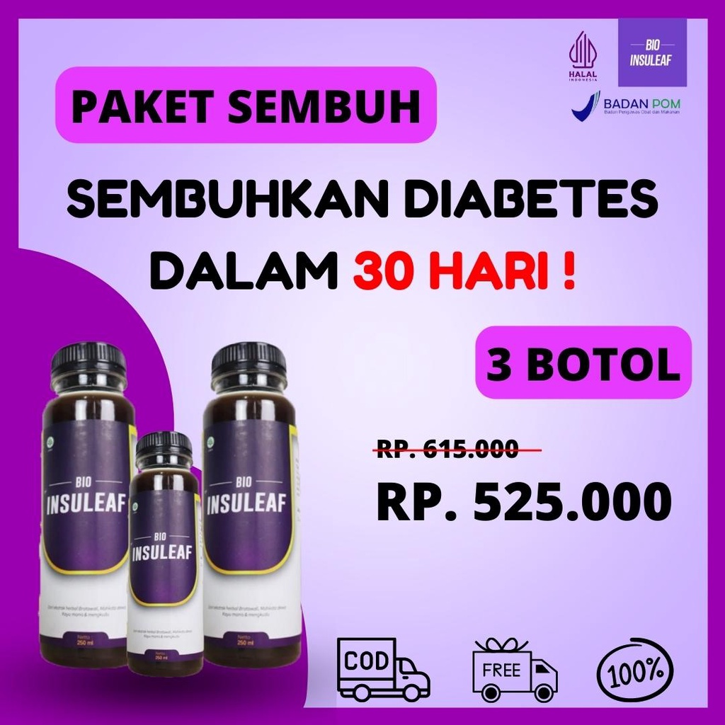 

[PAKET 3 BOTOL] | Bio Insuleaf | Solusi Atasi Kencing Manis, Diabetes Melitus, Cegah Gagal Ginjal, Gula Darah Tinggi, Kurangi Kadar Glukosa dan Atasi Kolesterol