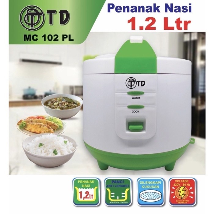Rcook Magicom Rice Cooker Td 1,2 1,8 Liter / Penanak Nasi Td 1,2 1,8 Liter