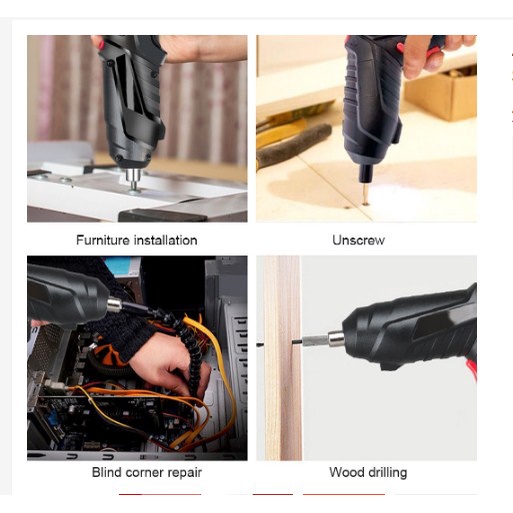 Mesin Bor Cordless mini 48pcs Set Screwdriver Baterai