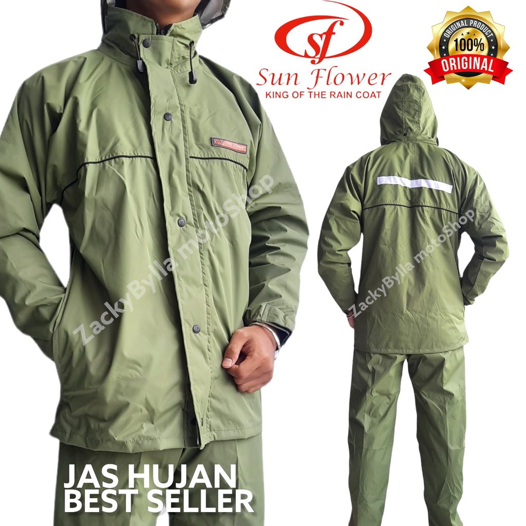 Jas Hujan Sun Flower Size XL / Raincoat Sunflower Original