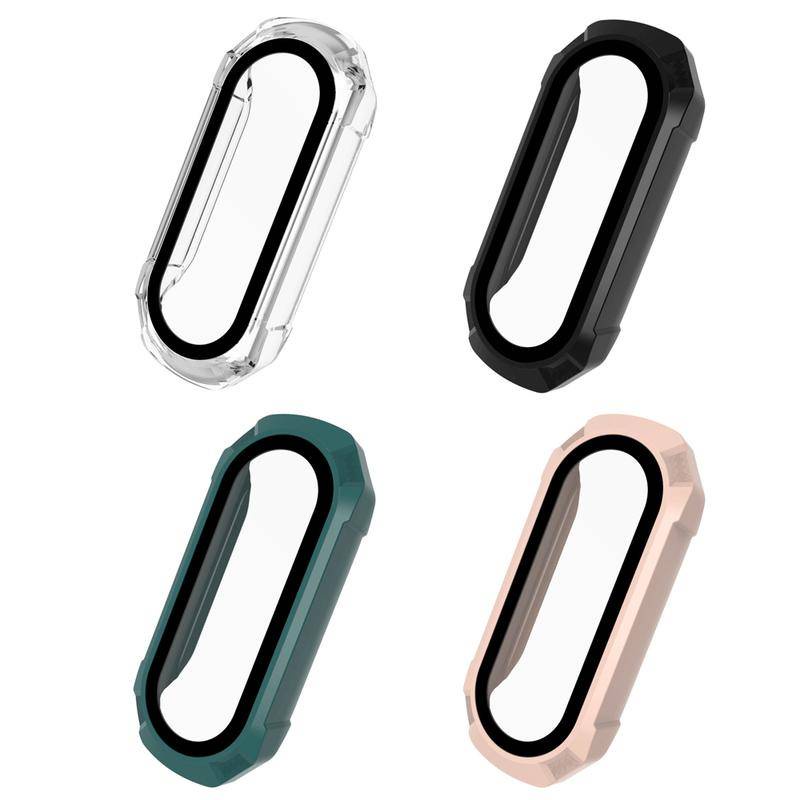 2in1 PC Case+Kaca Full Layar Bumper Cover Untuk Xiaomi Mi Band7/7 NFC Watch Shockproof Case Untuk Mi Band7 Watch Case