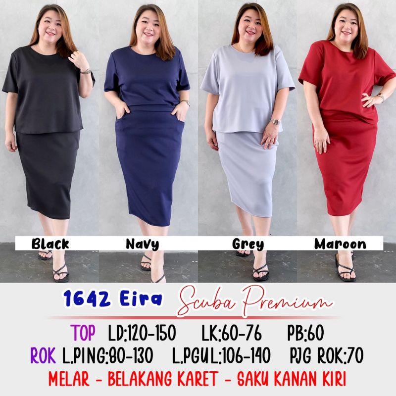 SETELAN ATASAN ROK BIGSIZE JUMBO XXXL LD 150