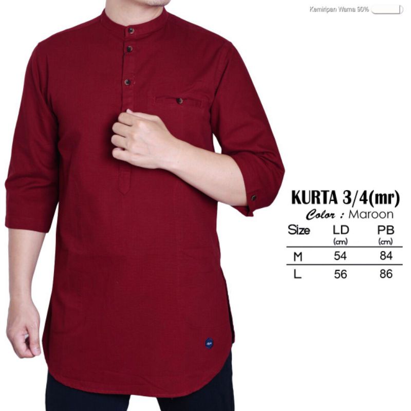 [ NEW ] BAJU KEMEJA KURTA KOKO KEMKO PRIA MUSLIM LENGAN 3/4 TERBARU ORIGINAL AGERA SAJUAK