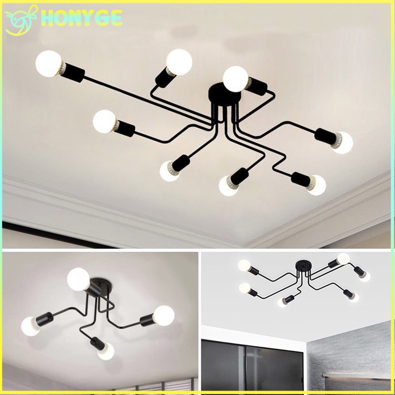 Gaya Amerika Lampu gantung minimalis Lampu Plafon Industrial 220V Retro lampu ceiling Ruang Tamu/Kamar Tidur