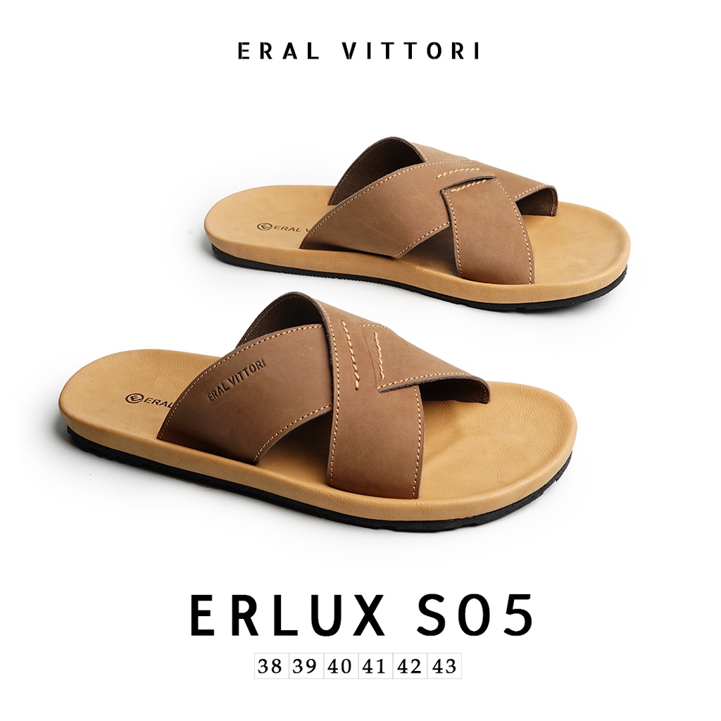 Eral Vittori - Erlux S05 Sandal Kulit Kasual Pria