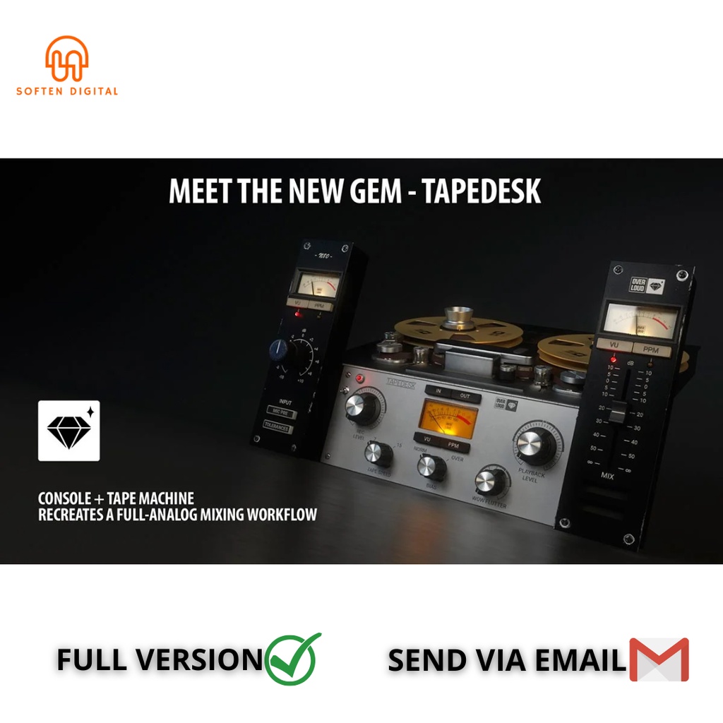 Jual Overloud GEM TAPEDESK 1 VST Plugin Tape Machine and multiple Console models into a single