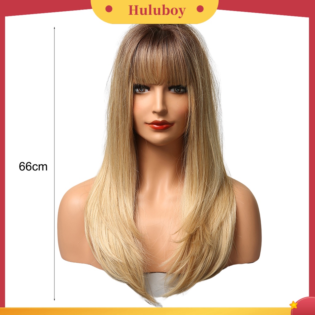 Wig Poni Universal Ringan Warna Coklat Pirang Gradasi Untuk Rumah