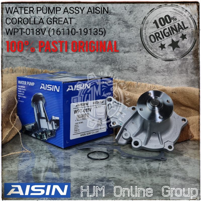 WATER PUMP COROLLA GREAT TWINCAM SOLUNA AISIN JAPAN ORIGINAL WPT-018V