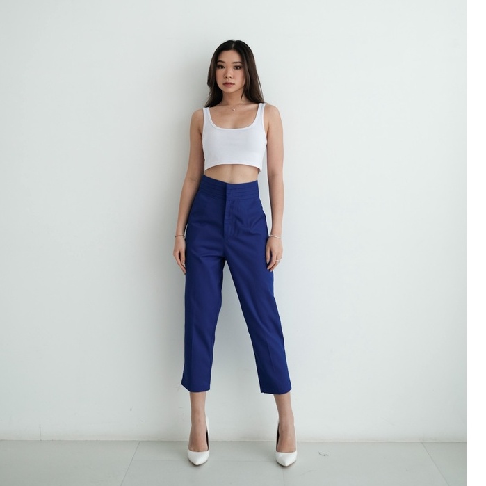 [TAVIA] OSAKA HW PANTS / HIGHWAIST PANTS / HW SKINNY PANTS / CELANA KERJA  WANITA/ CELANA BAHAN/ CELANA HIGHWAIST WANITA