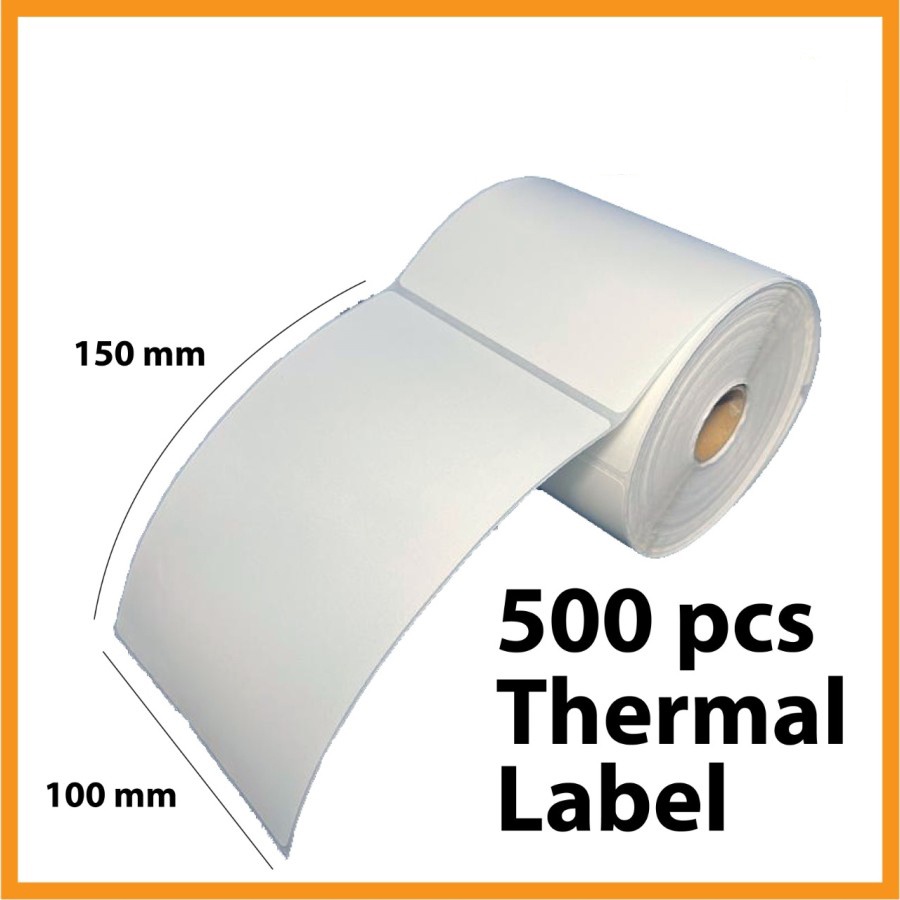 Sticker Label Thermal Resi Barcode 100 X 150 mm A6 isi 500