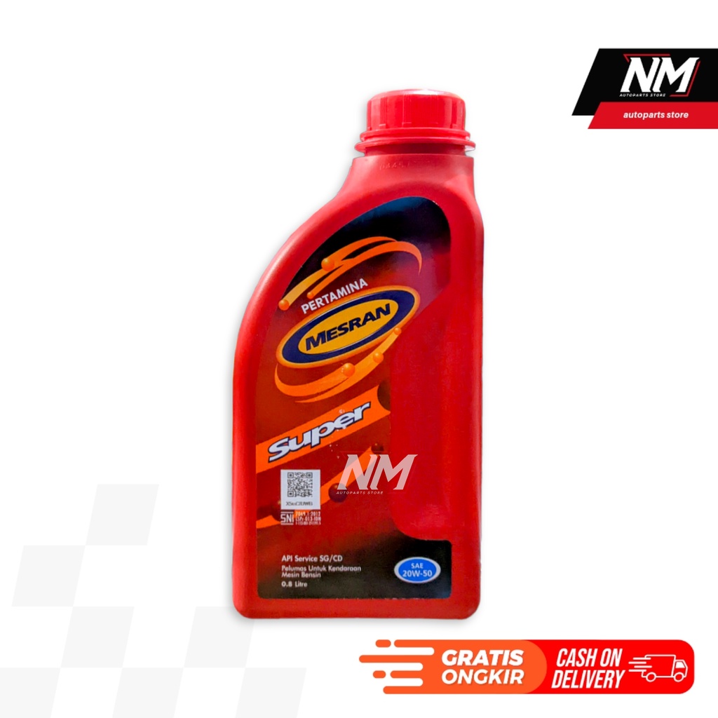 Oli Mesran Super 800 ml Pelumas Mesin Bensin Mobil Motor Pertamina