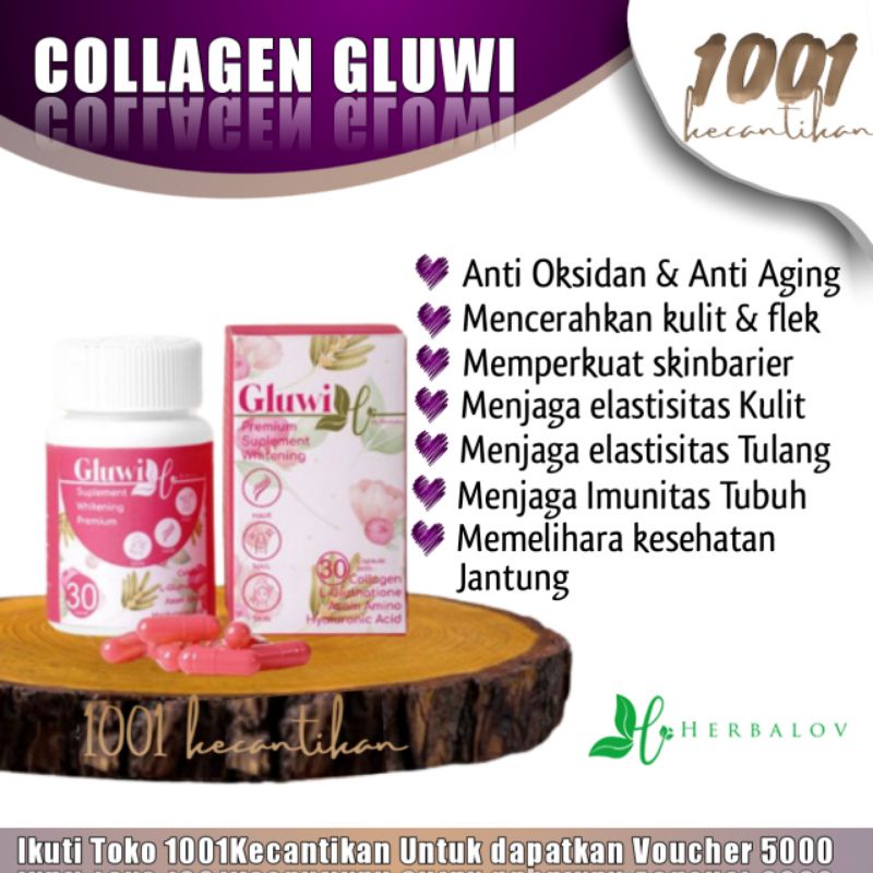 Herbalov Kolagen Gluwi Kapsul Suplemen Collagen Whitening Minuman Kolagen Herbal Terbukti Ampuh Memu
