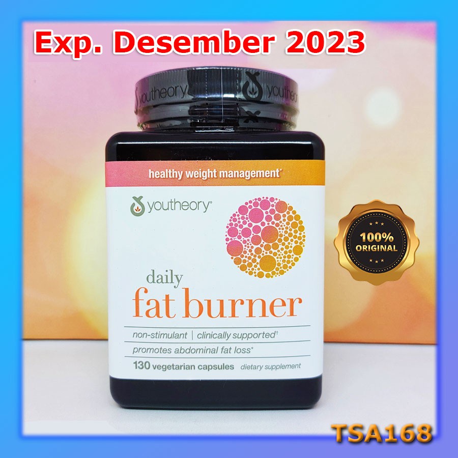 Youtheory Daily Fat Burner 130 Vegetarian Caps Diet Langsing