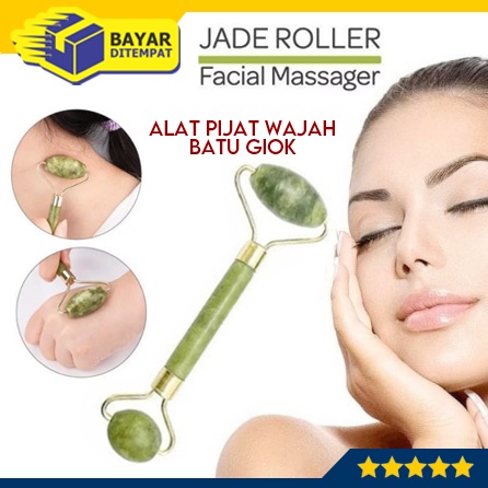 Jade Roller Face Massage Alat Pijat Wajah Batu Giok