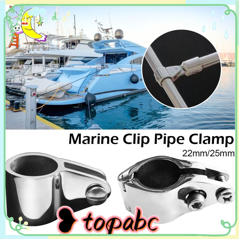 Top Marine Clip Pipe Clamp Silvery Stainless Steel Boat Top Hinged
