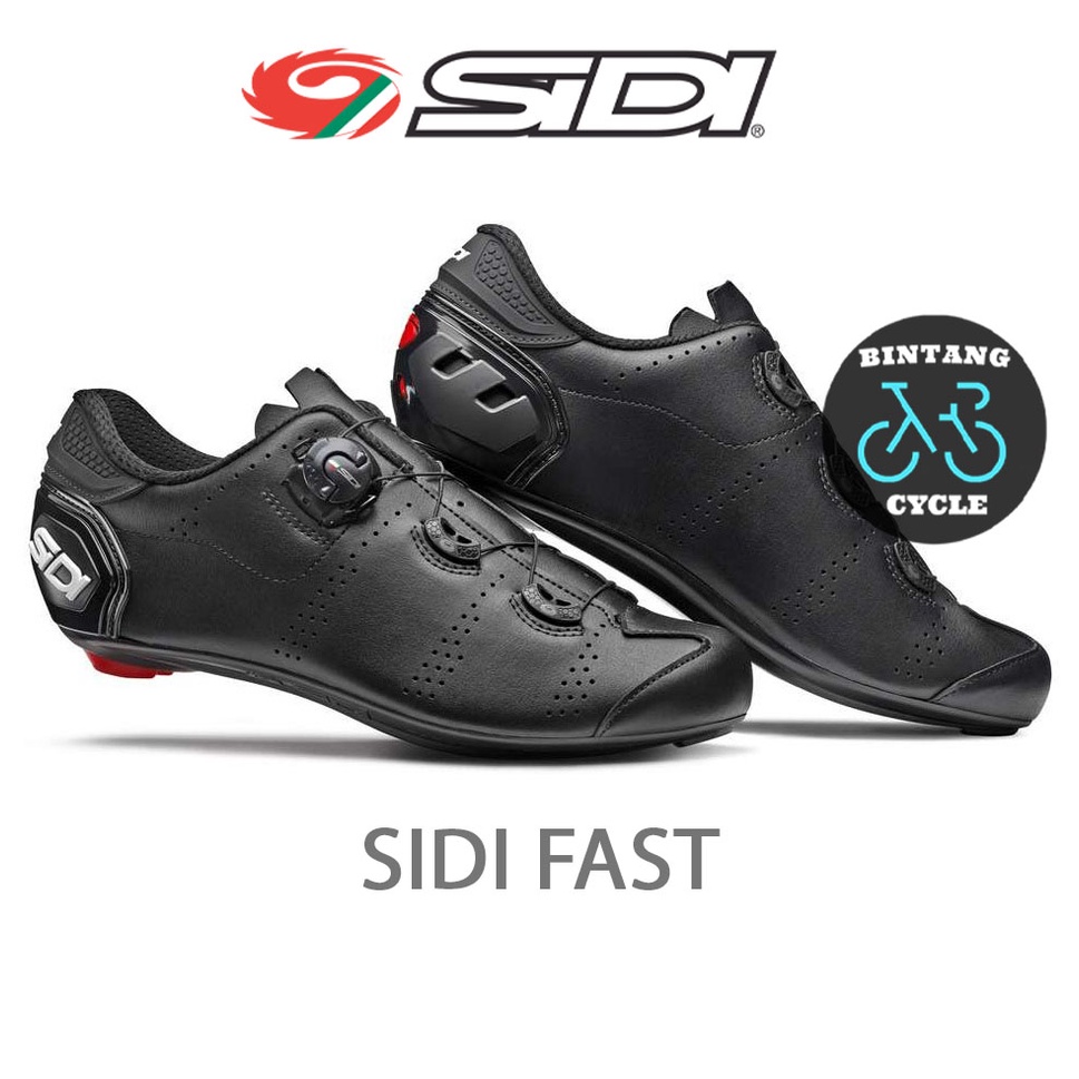 Sepatu Sepeda SIDI FAST BLACK BLACK - Sepatu Sepeda Cleat Road Bike