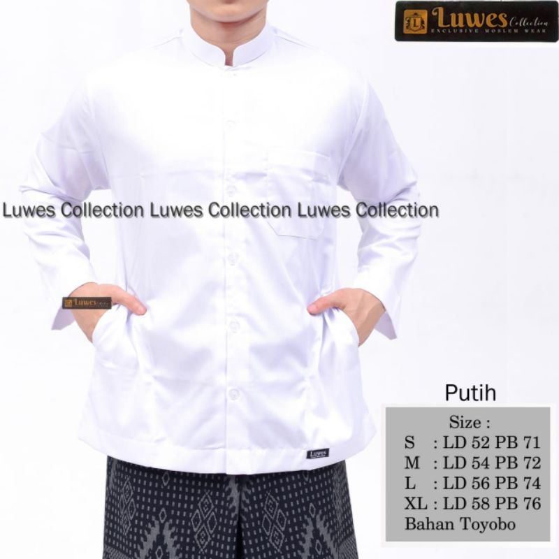 Koko Haibah Saku Samping Pria Dewasa Baju Koko Polos Pria Dewasa Koko Luwes Ibrahim Alkafi Kafana Lengan Panjang