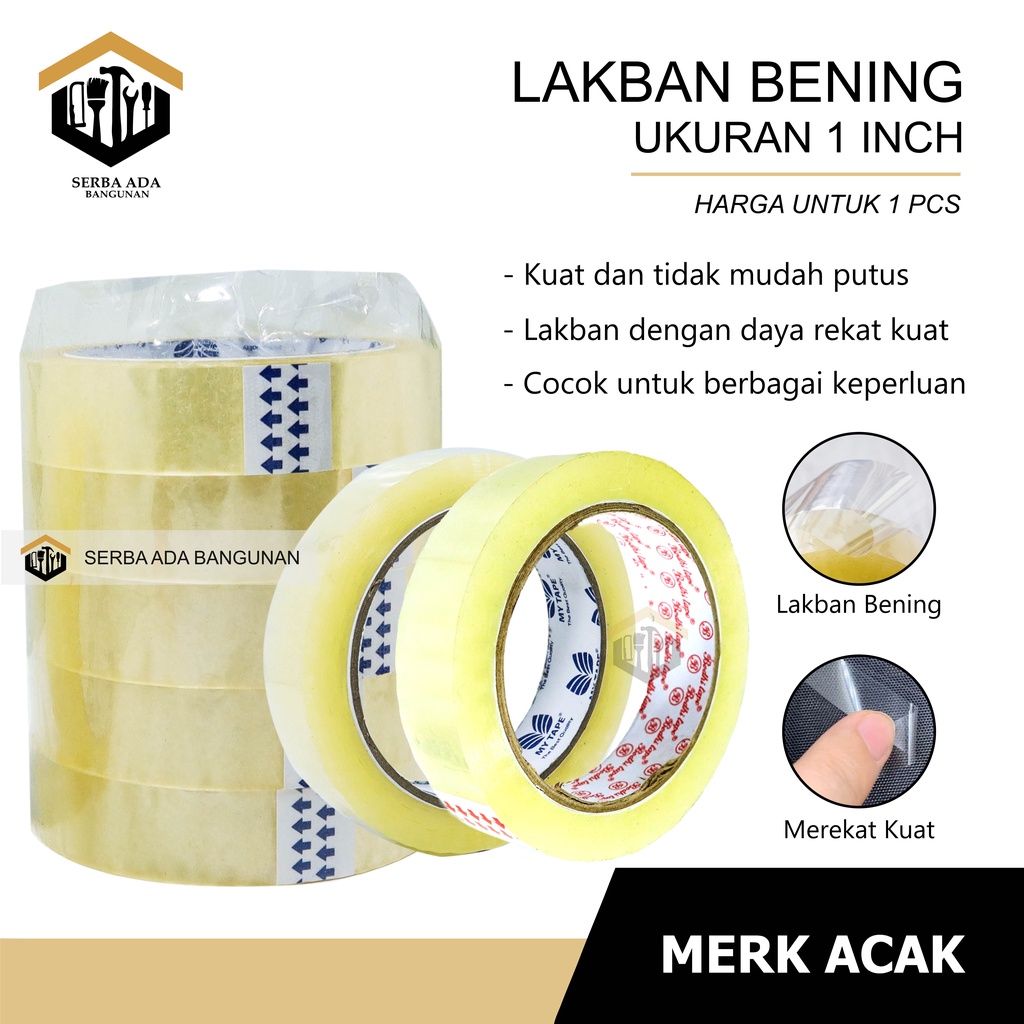 ISOLASI BENING 1&quot; INCH 24MM X 100Y BODHI TAPE LAKBAN BENING ISOLASI BENING