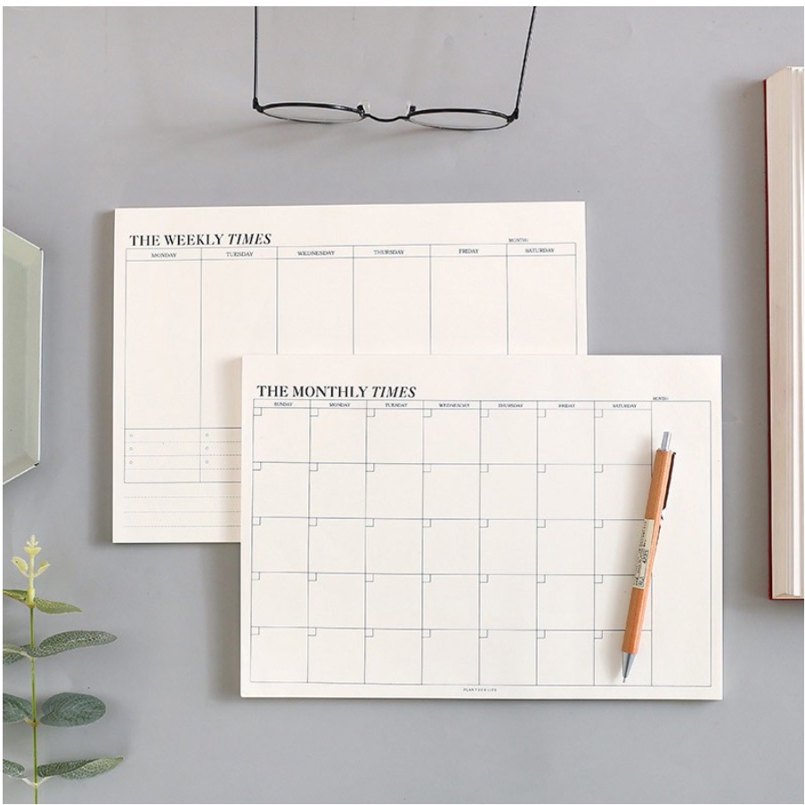 MEMOPAD PLANNER WEEKLY MONTLY / MEMOPAD PLANNER THE TIMES / THE TIMES WEEKLY MONTLY PLANNER MEMOPAD / DAILY PLANNER BUKU AGENDA KANTOR / WALL PLANNER / JADWAL SEKOLAH KULIAH MINGGUAN / SCHEDULE BOARD WIPE AND CLEAN